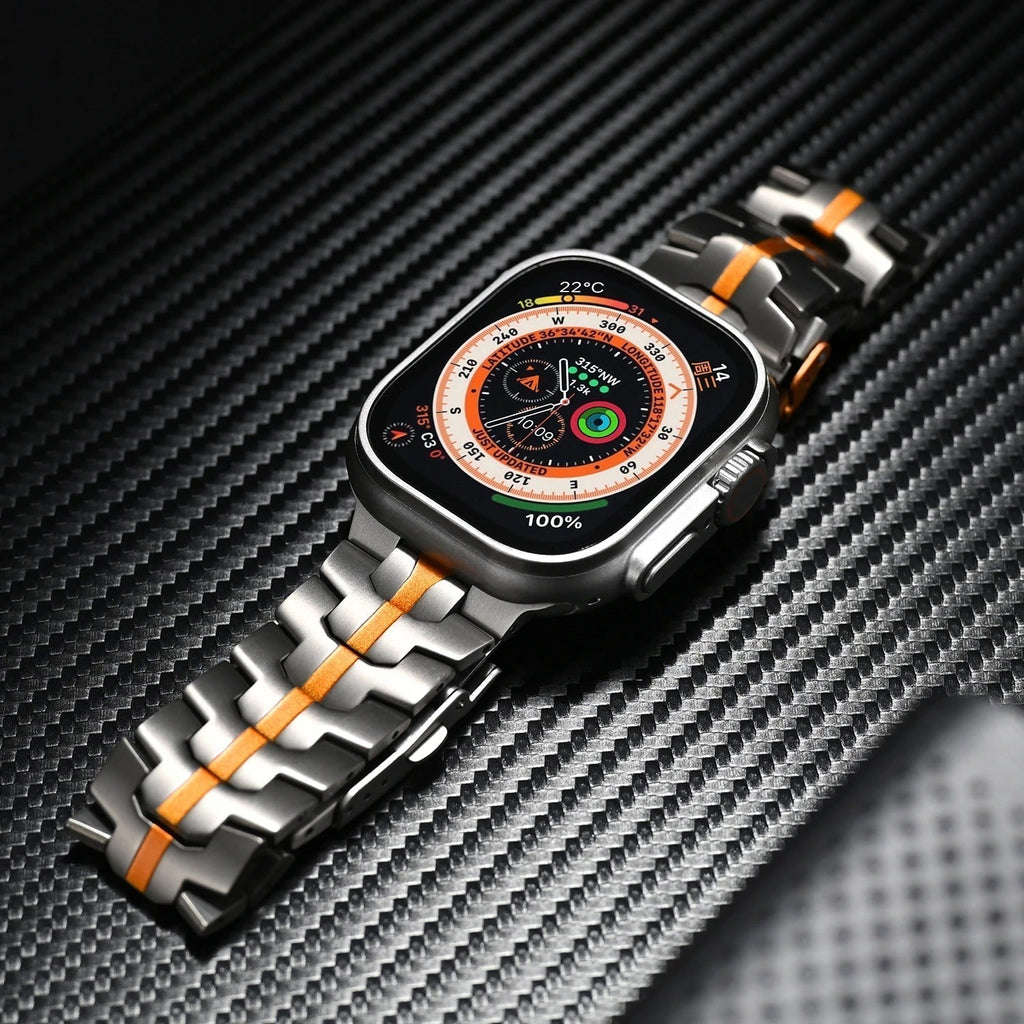 Tali Jam Apple Veralis Titanium Dengan Klip Hipoalergenik