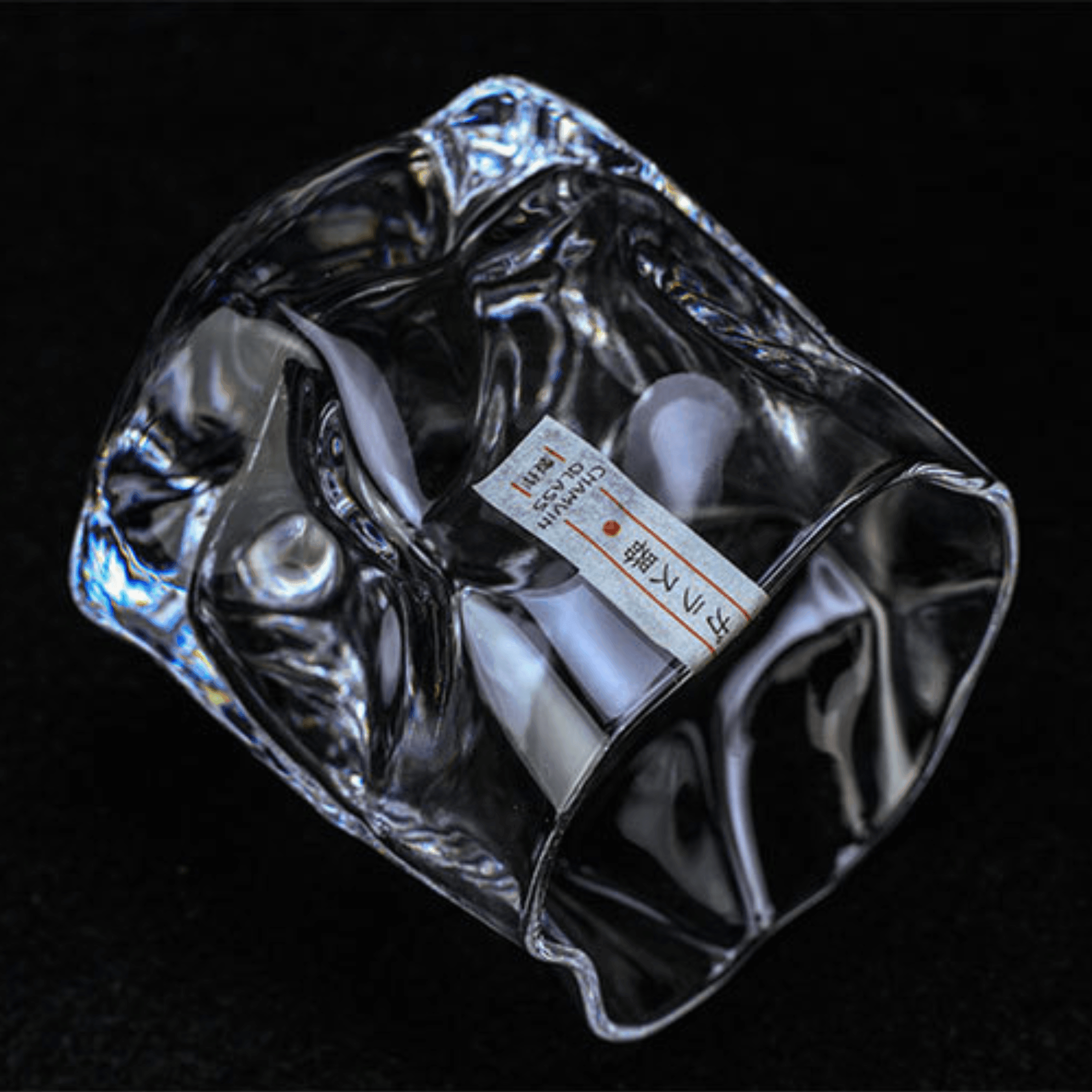 Kairo Glassworks Artisan Edo Kiriko Whisky Crumpled Glass