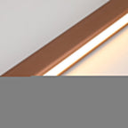 Lámpara colgante lineal metálica Nexis negra y marrón, luz LED
