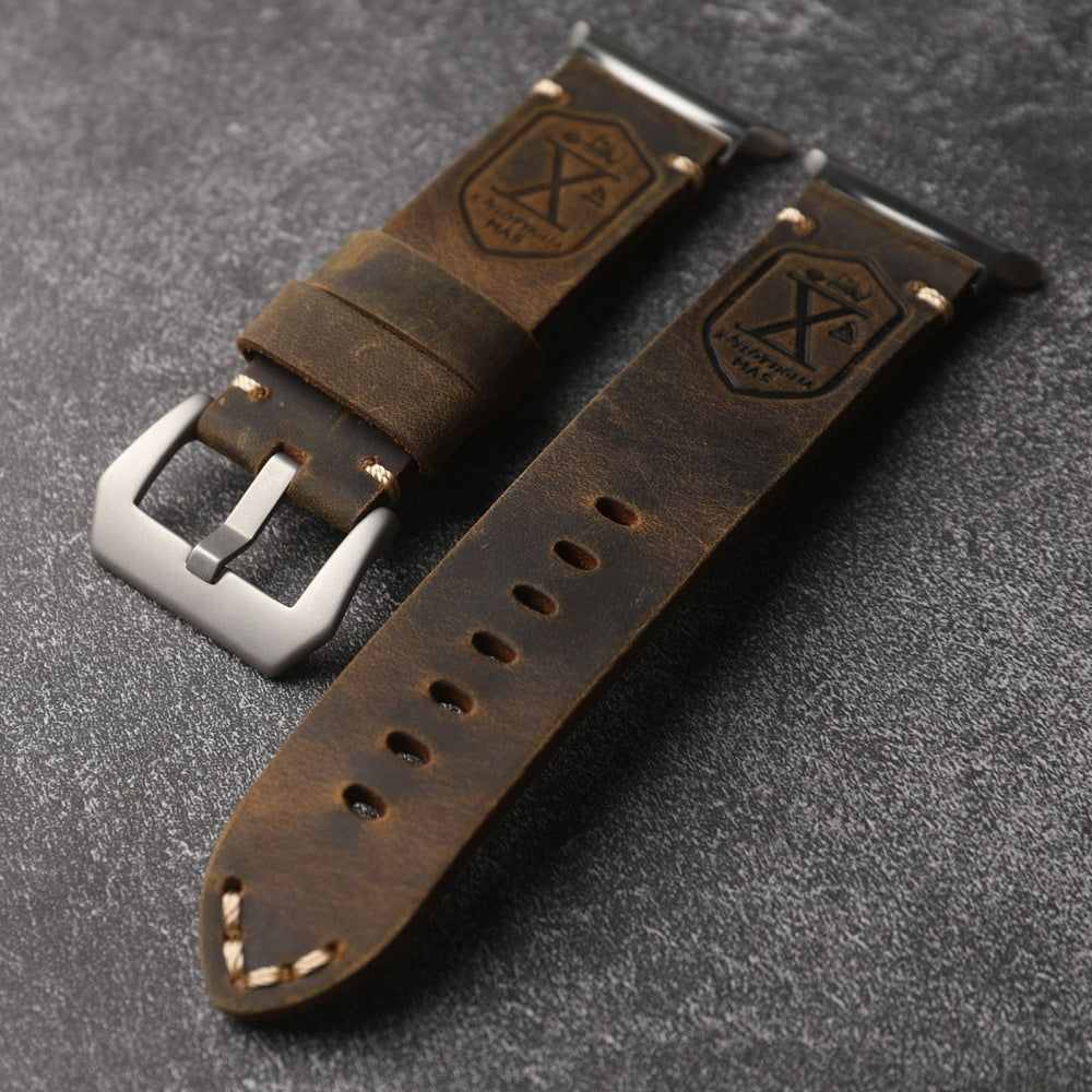 Ardentora Leather Band With Vintage Look For Samsung Watch Ultra