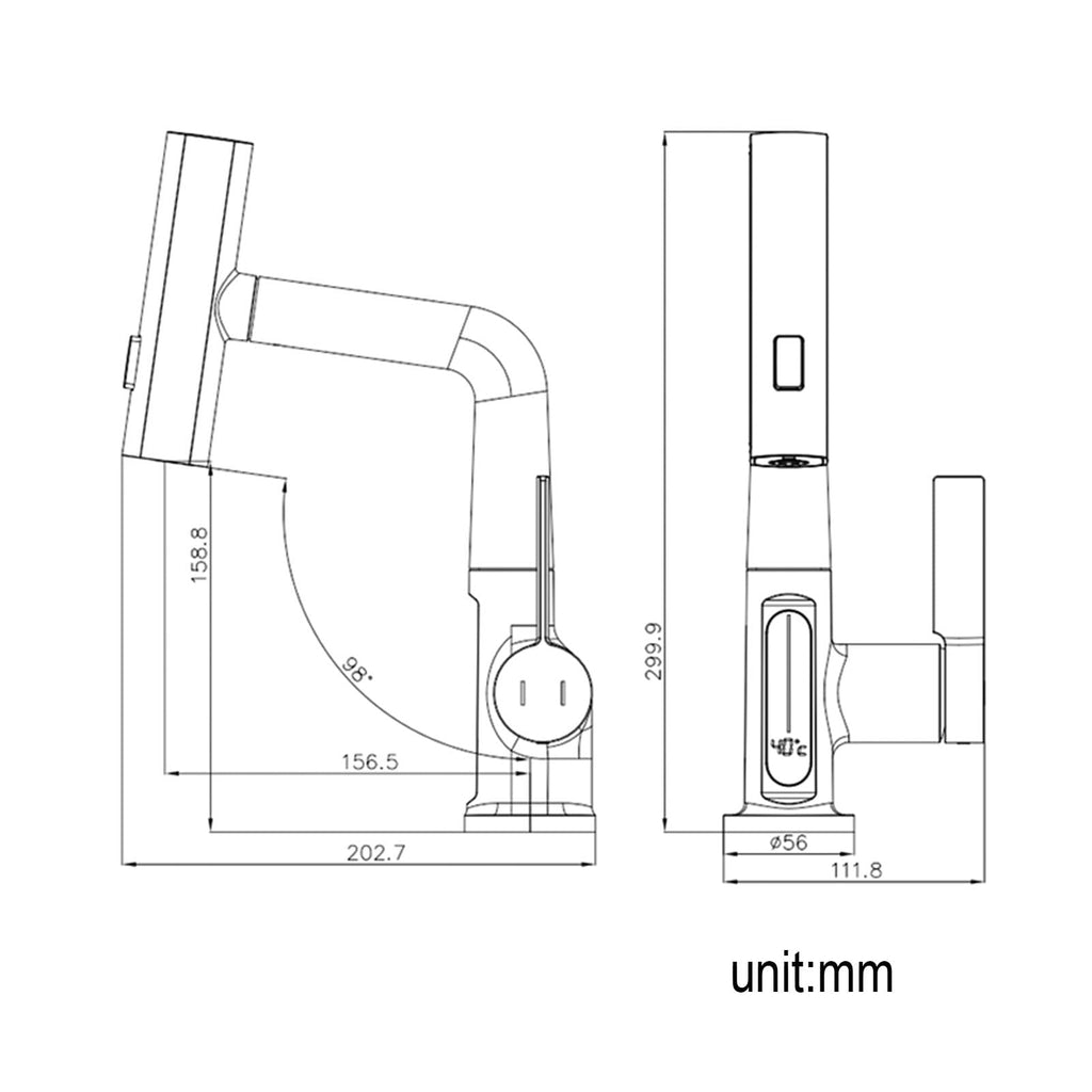 Vellaro Brass Faucet For Hot Or Cold Water, Single-Hole Design