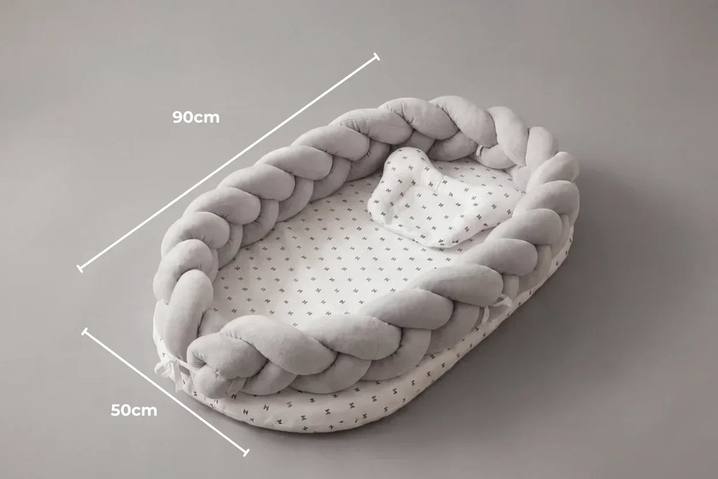 Breathable Bionic Baby Nest with Braided Bumper