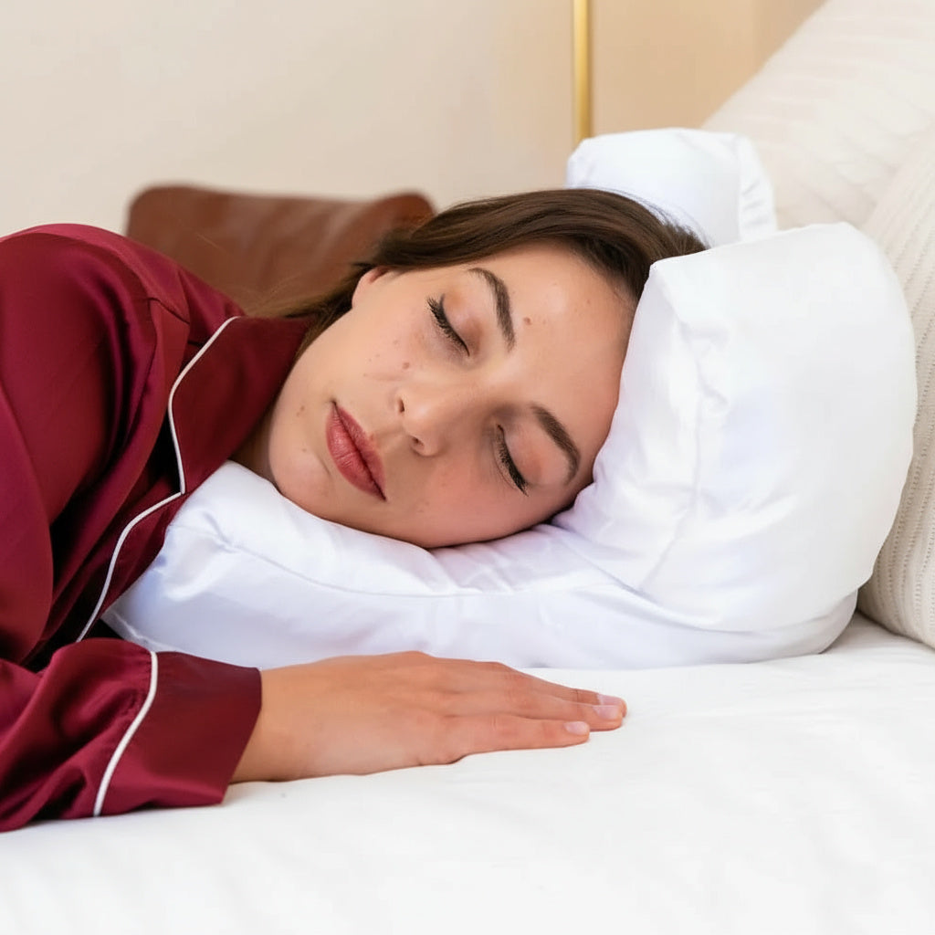 Cuscino per il sonno di bellezza con federa in raso
