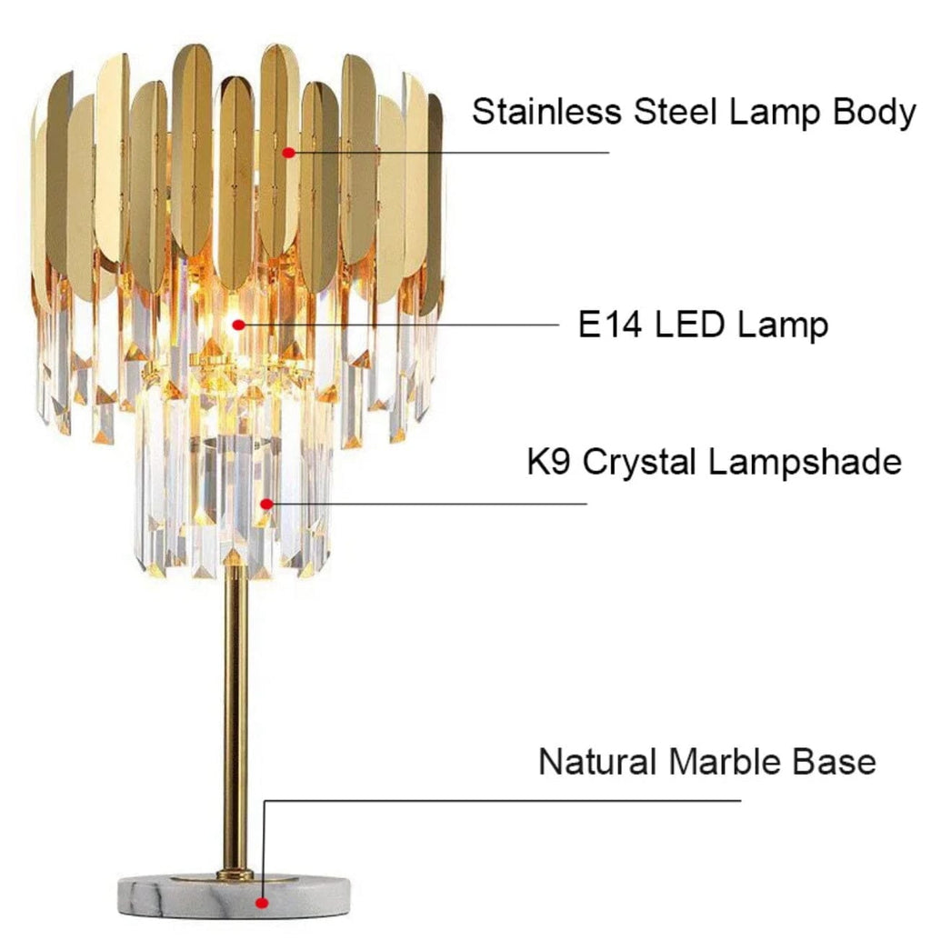 Lampada da terra e da tavolo Elyra Crystal per arredamento contemporaneo