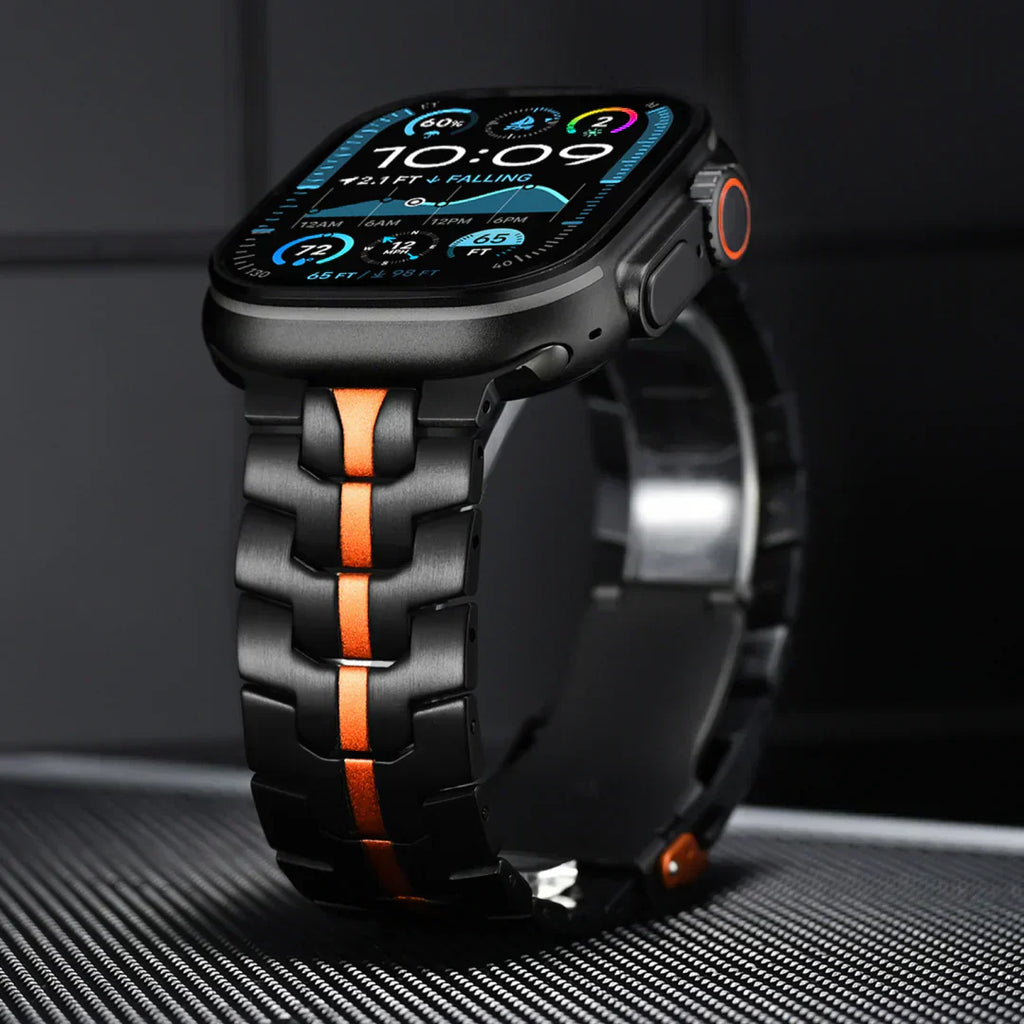 Tali Titanium Aurex Ringan Gred Dua Titanium Tahan Lama Serasi Dengan Apple Watch