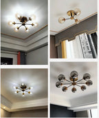Jade Sphere Glass Globe Ceiling Light for Modern Living Rooms