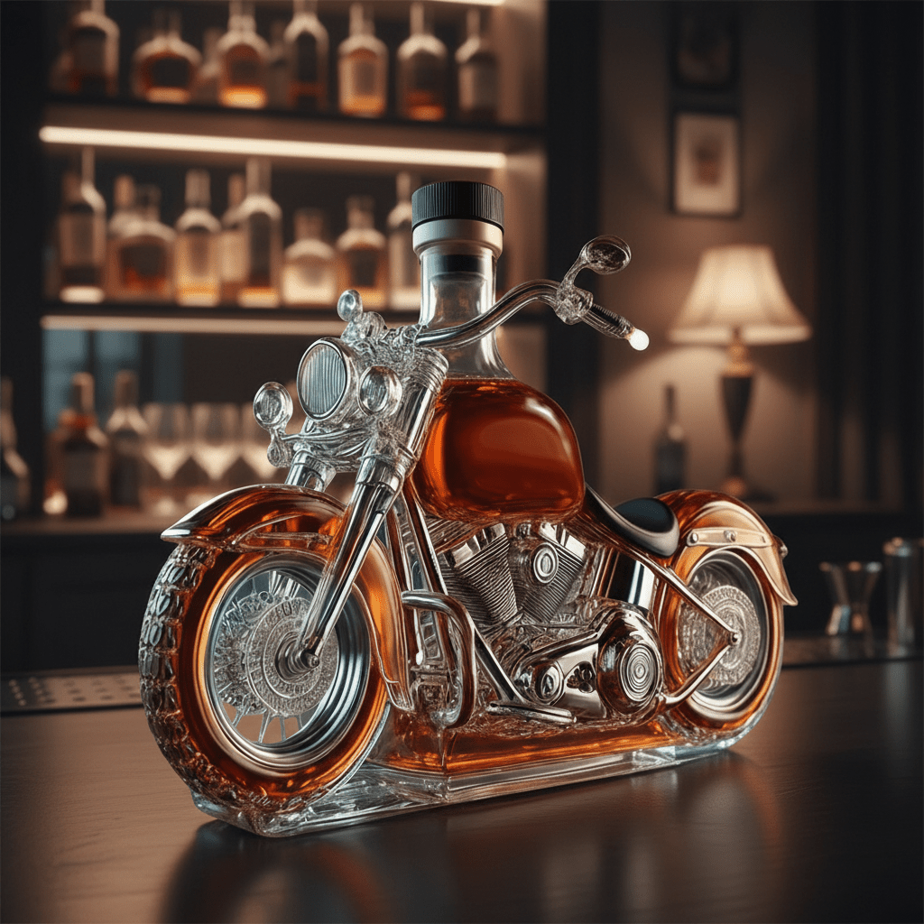 Decantador de Whisky Artesanal V-Twin para Bar em Casa