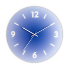 Horloge murale en verre NovaLuxe avec mouvement à balayage silencieux