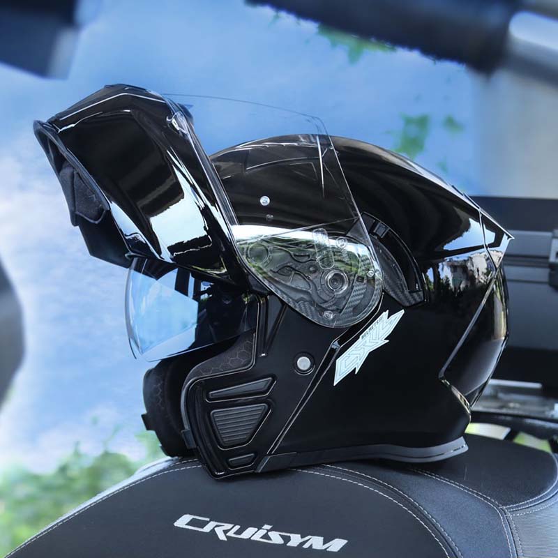 Casco modulare con doppia visiera ribaltabile, certificazione DOT ed ECE e fodera removibile