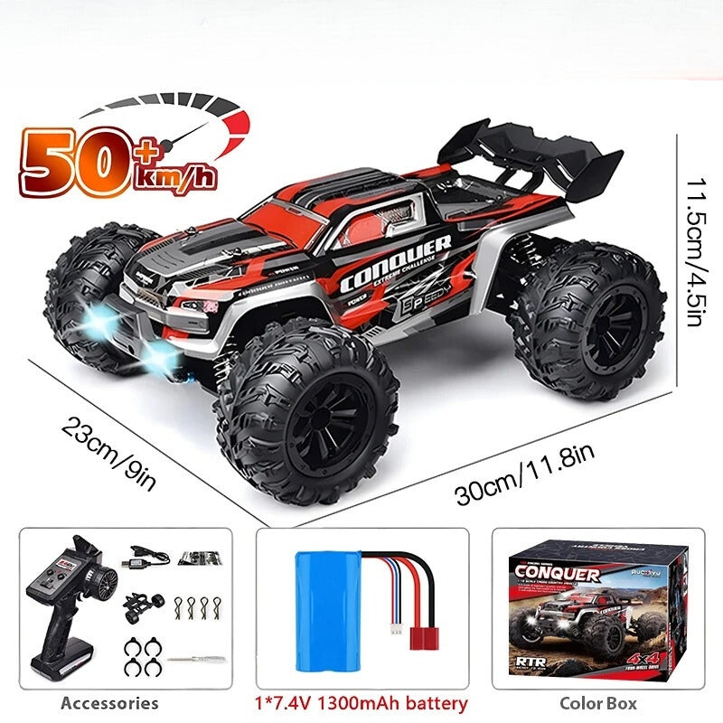StormRift 1:16 Skala Lori Kawalan Jauh 4WD Off-Road Dengan LED