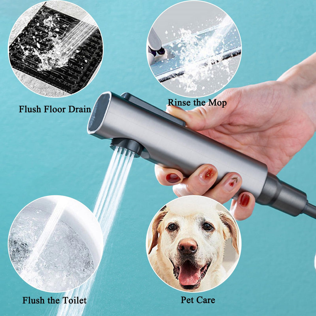 AquaKey Pulverizador de Bidé Manual Ajustável com Controlo Estilo Piano para Sanita