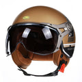 Casco LyraJet Vintage Rider con Visiera Bubble per Motociclisti