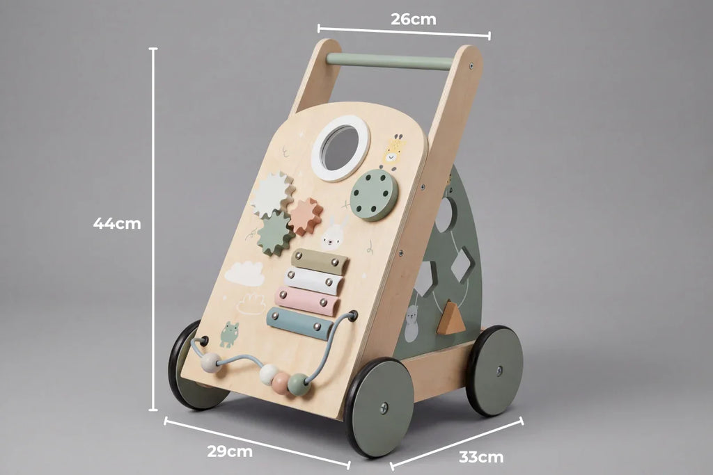 Compact Nordic Design Wooden Baby Walker
