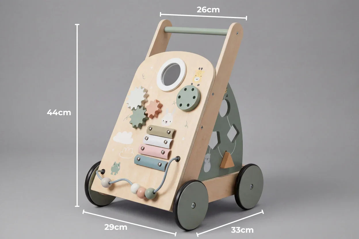 Compact Nordic Design Wooden Baby Walker