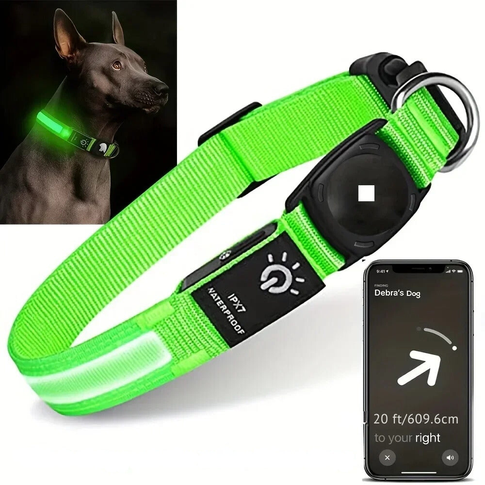 LumaPaw Waterproof LED Collar With Tracker Slot For Dogs