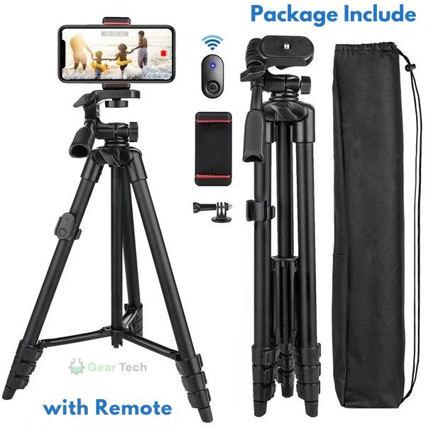 3-in-1 Bluetooth telescopische telefoonstatief met afstandsbediening en selfiehouder