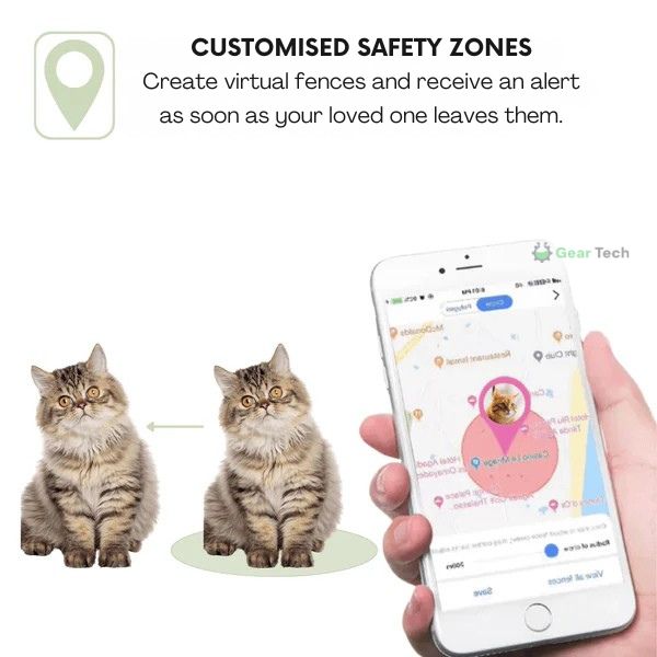 جهاز تحديد موقع الحيوانات الأليفة بنظام GPS مع نطاق واسع قابل للتعديل ومقاوم للماء