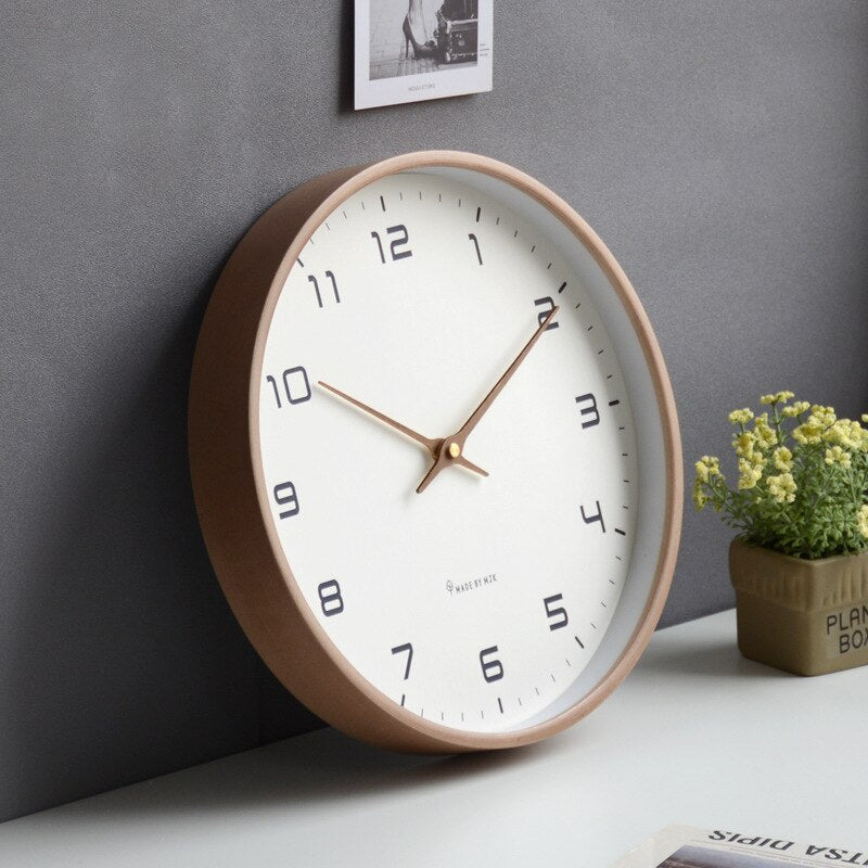 Kivara Wall Clock With Nordic Minimal Design In Light Natural Wood For Home And Office