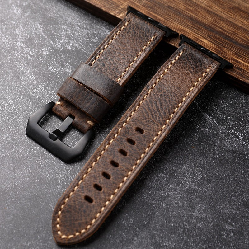 Pasek do Apple Watch wykonany z wysokiej jakości skóry bydlęcej pierwszej warstwy