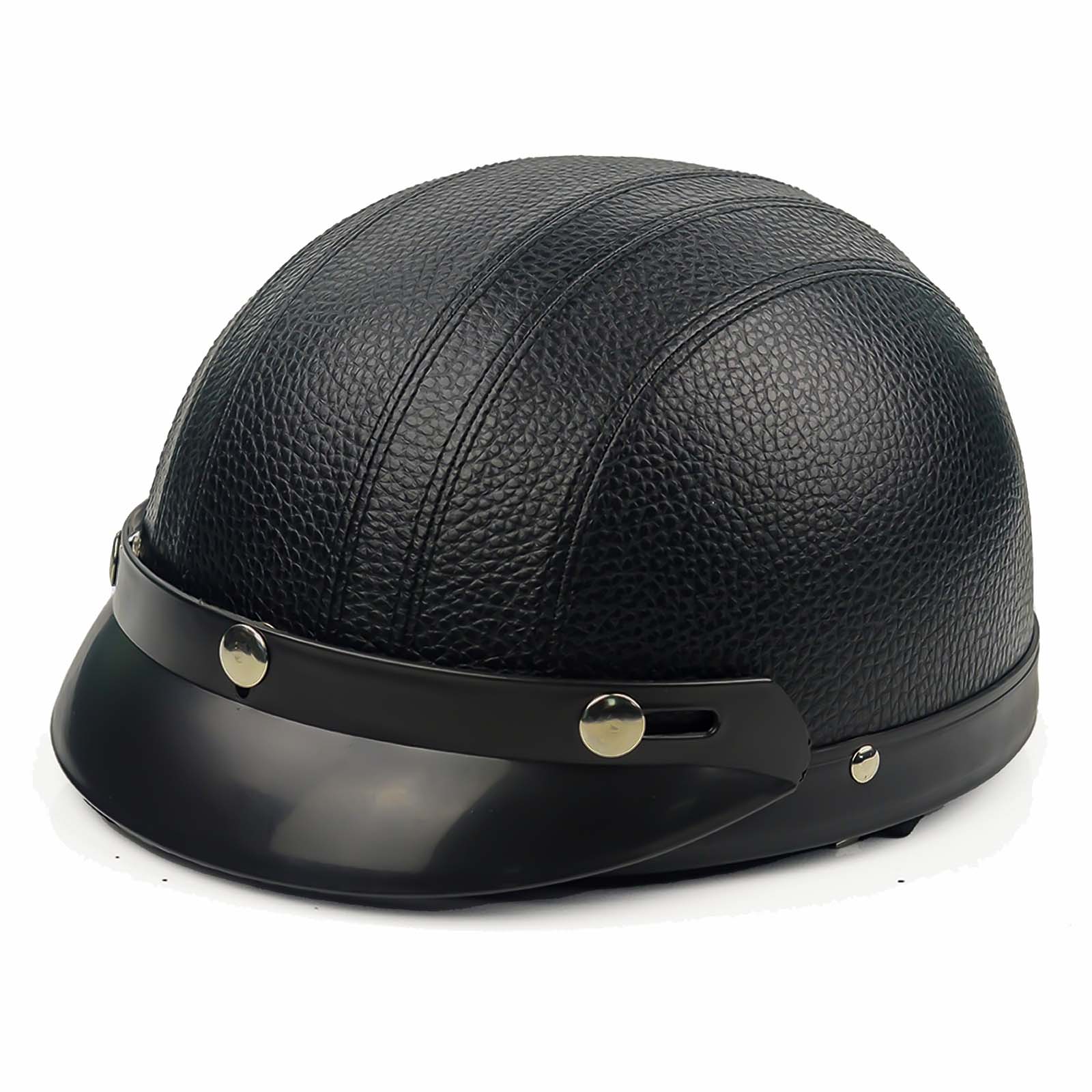 Harley Riders Vintage Połyskowy Kask Półotwarty z Szybkozamykaczem