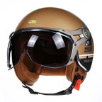 Casco LyraJet Vintage Rider con Visiera Bubble per Motociclisti