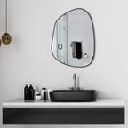 Miroir Nuage En Cadre Bois Doré Avec Design Asymétrique Décalé