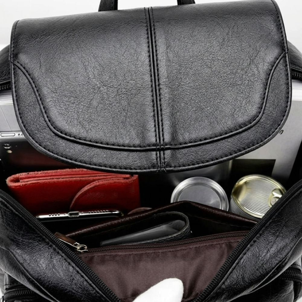Rucsac elegant din piele pentru femei, cu compartimente, accesoriu șic pentru zi cu zi și la serviciu