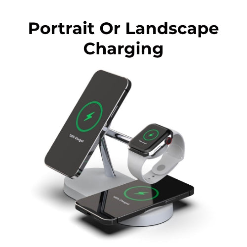 QuattroCharge All In One MagSafe Wireless Charger For iPhone, Apple Watch And Buds