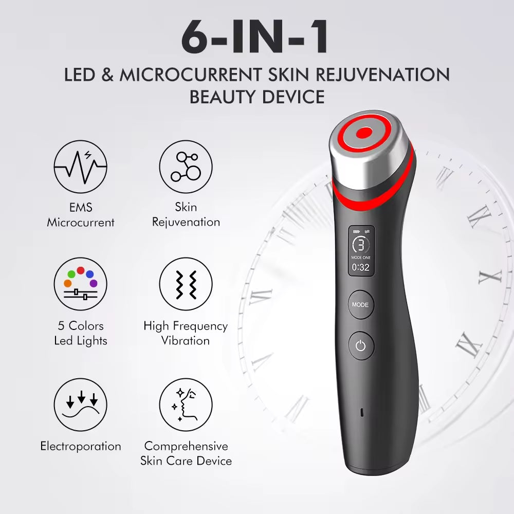 Six In One LED Skin Renewal Tool For Radiant Complexion