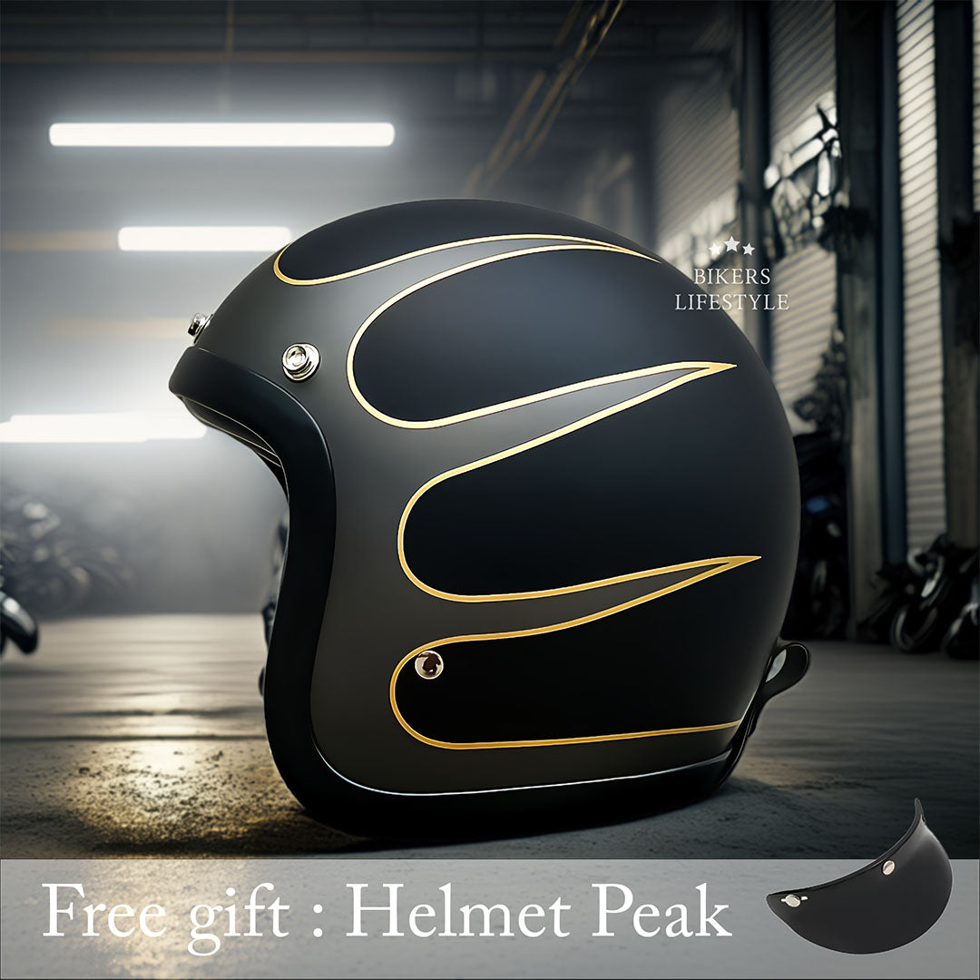 Vintage Helmet With Low-Profile Design For Riders, DOT And ECE Certified