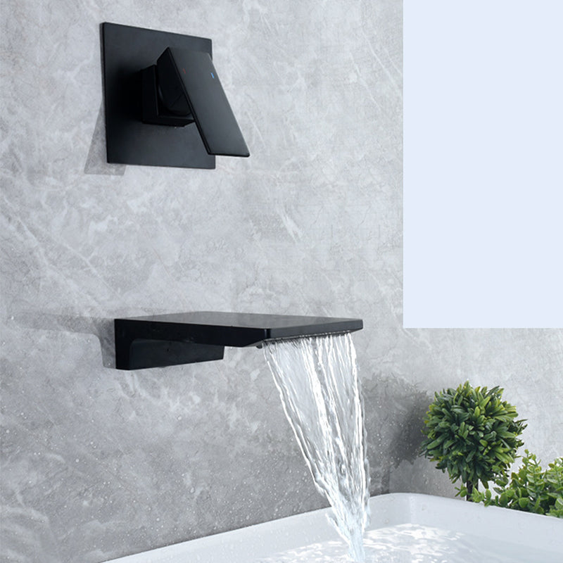 Cascade Wall-Mount Waterfall Faucet With Single Handle For Bathrooms