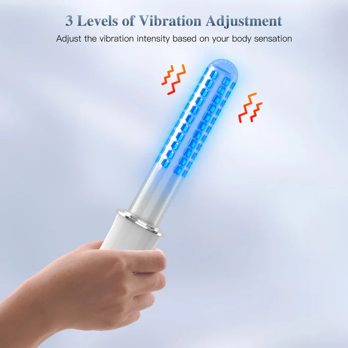 Varita de terapia de luz vibratoria para mujer con temporizador inteligente