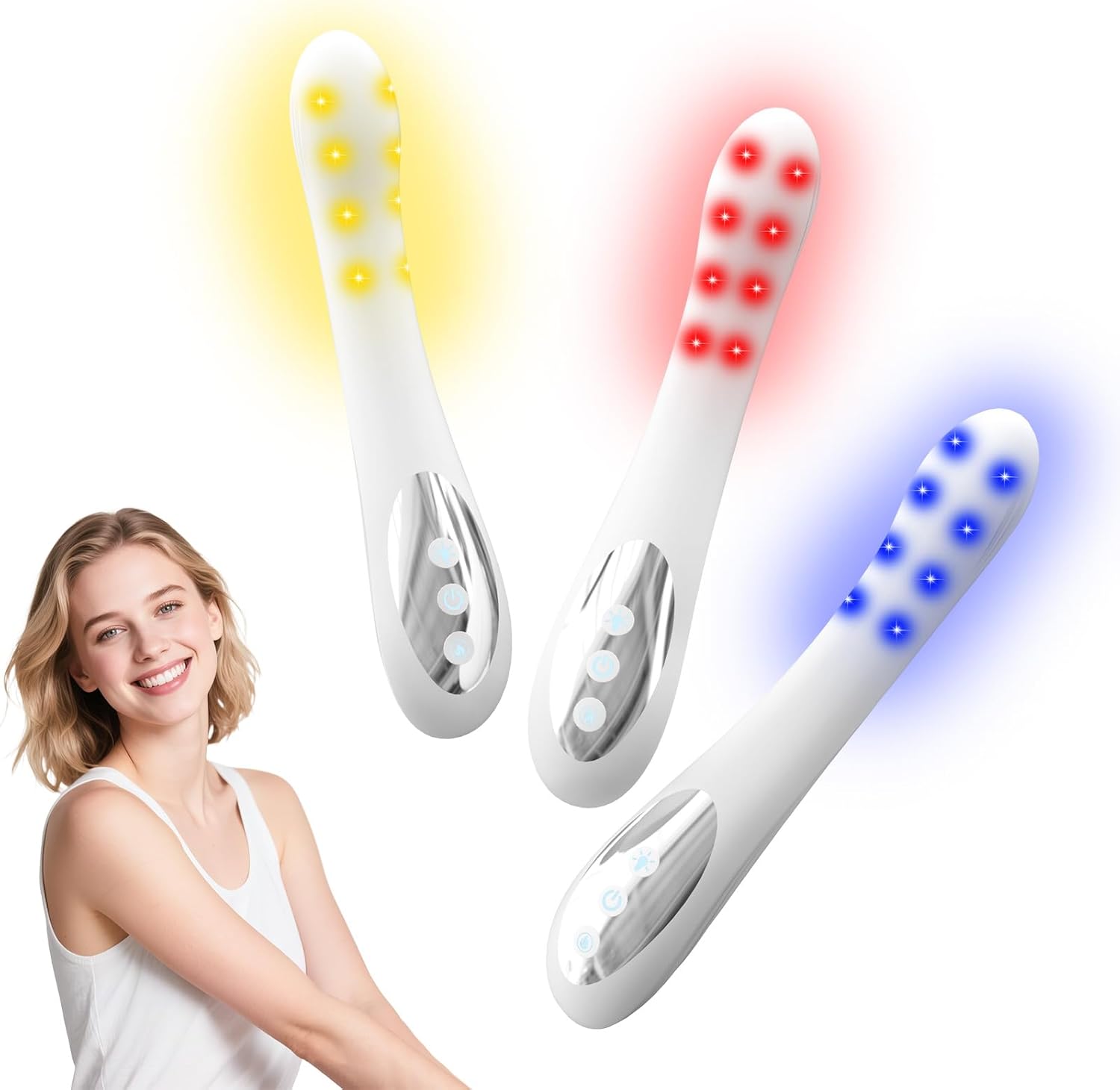 Intimate Wellness Light Therapy Device – Red, Blue & Yellow Light with Gentle Warming Care