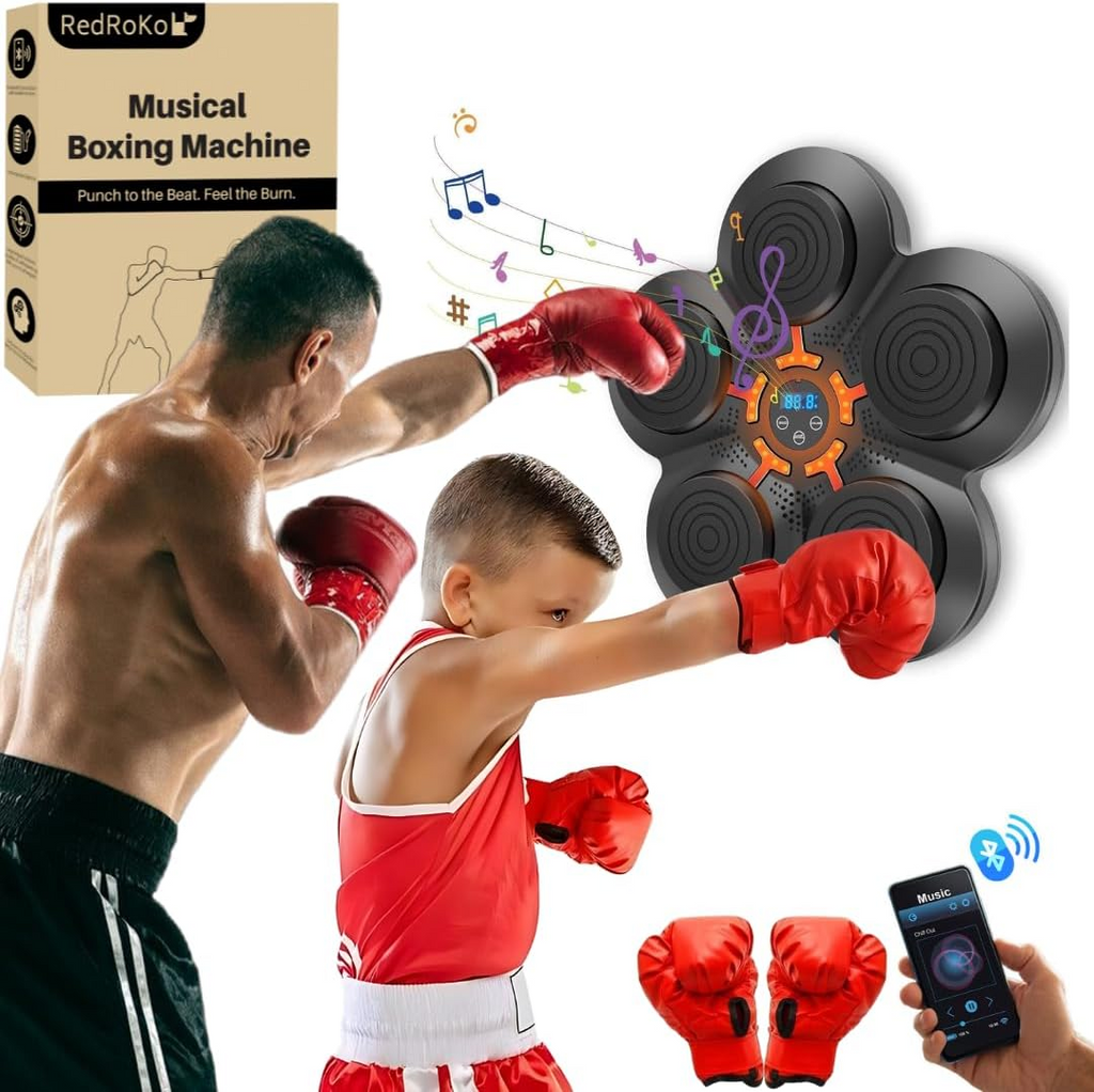 NovaStrike Wall Mounted Boxing System With Music And Gloves