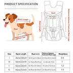 Borsa porta cane LumaTrail con vista frontale per avventure all'aperto