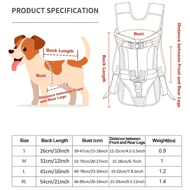 LumaTrail Front-View Dog Carrier Bag For Outdoor Adventures