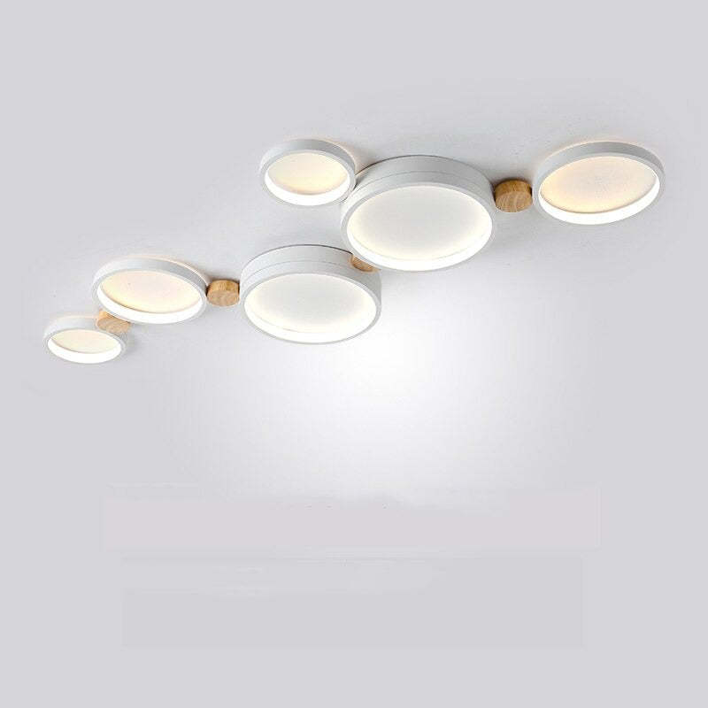 NovaLumen White Gray Metal Ceiling Light Modern Decor