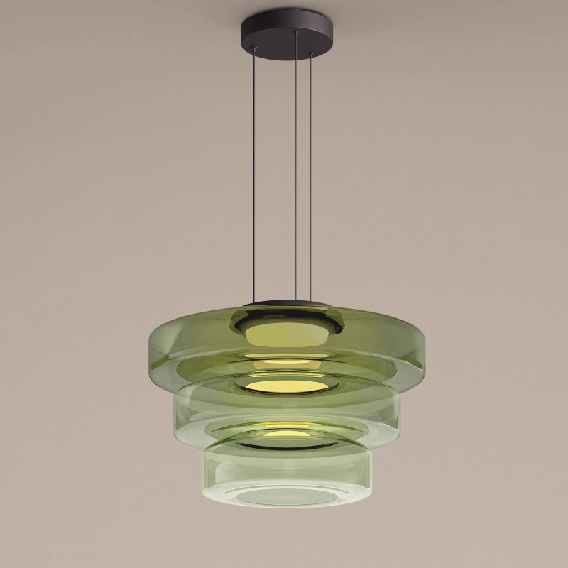 Asteron Pendant Light With Glass Ceiling Lamp In Bauhaus Style