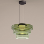 Asteron Pendant Light With Glass Ceiling Lamp In Bauhaus Style