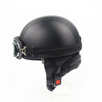Harley Riders Vintage Gloss Half Helmet With Quick-Release Buckle