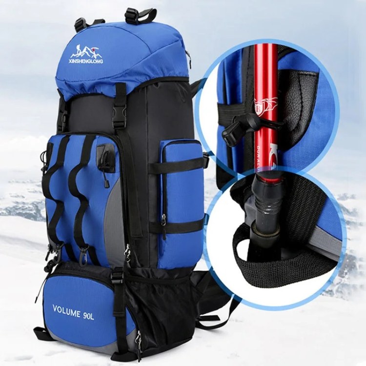 سلسلة حقيبة الظهر للمشي TrekLine Ultralight 90 لتر مقاومة للماء