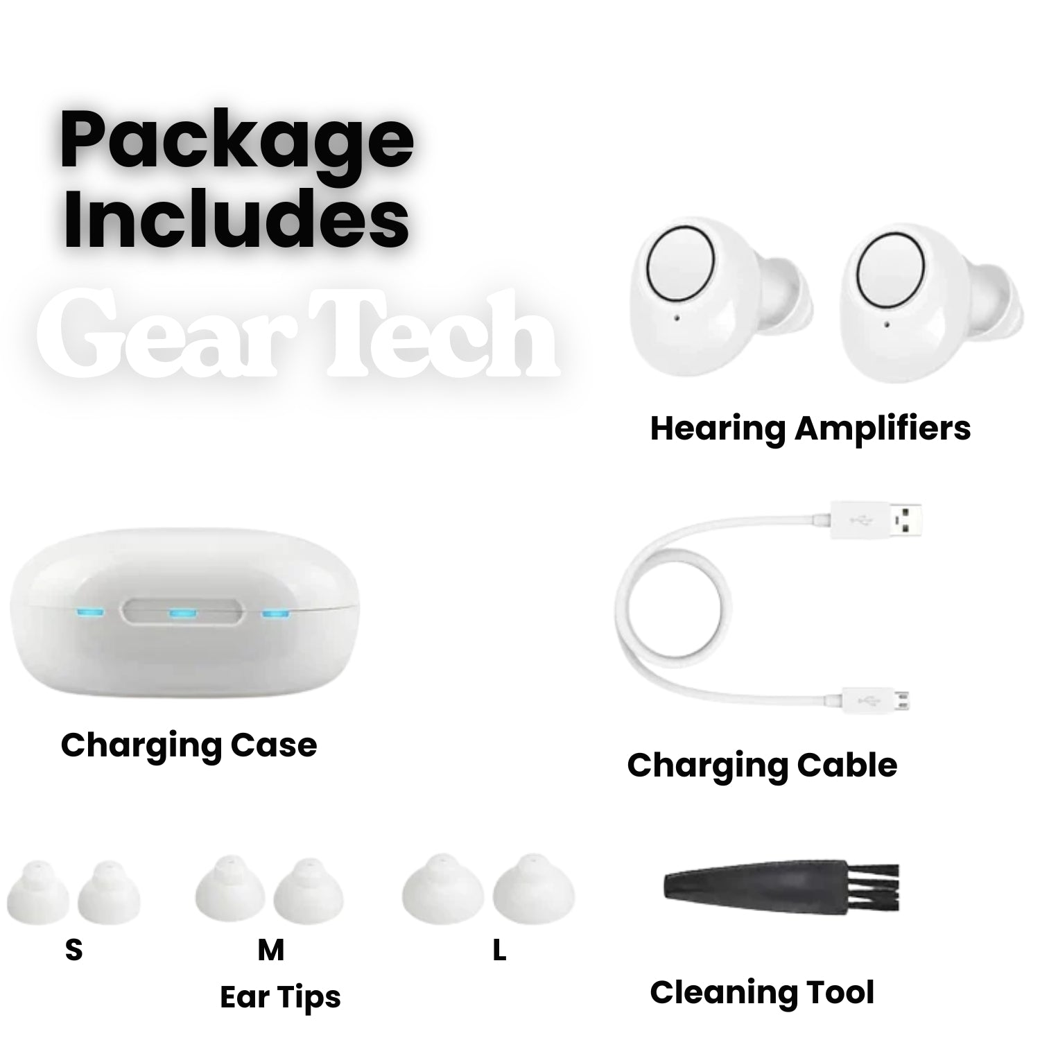Bluetooth Enabled In-Ear Listening Device With App Control And Rechargeable Power