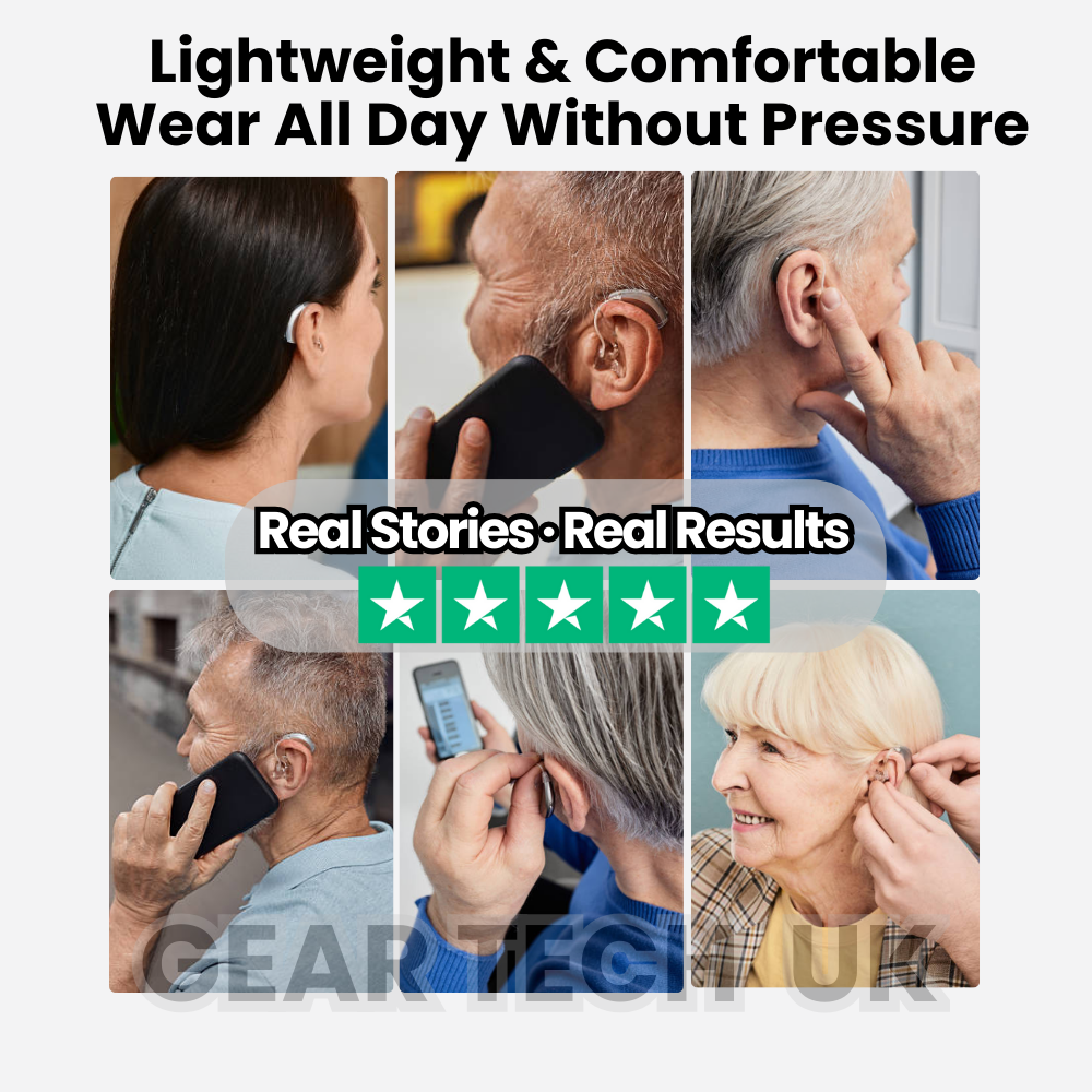 Clarivo Rechargeable BTE Hearing Aids With Noise Reduction