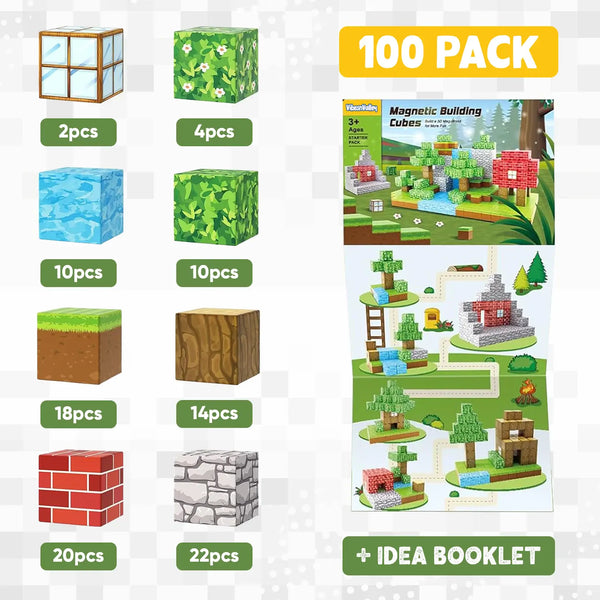 Set Blok Magnetik STEM Untuk Kanak-Kanak Kit Pembelajaran Kreatif