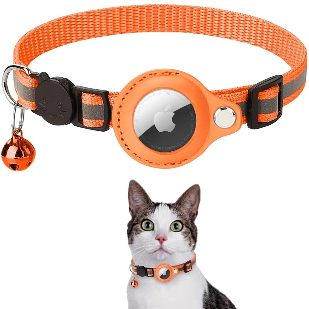 Asterra Reflekterande Halsband för Katter med Snabbkoppling för GPS-fäste för Nattspårning