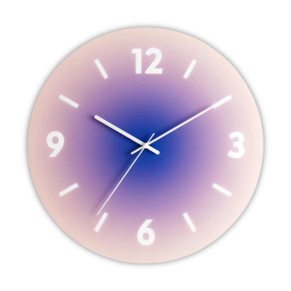 Horloge murale en verre NovaLuxe avec mouvement à balayage silencieux