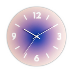 Horloge murale en verre NovaLuxe avec mouvement à balayage silencieux