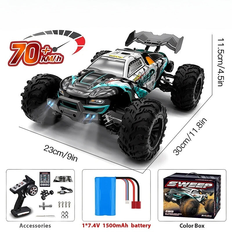 StormRift 1:16 Skala Lori Kawalan Jauh 4WD Off-Road Dengan LED