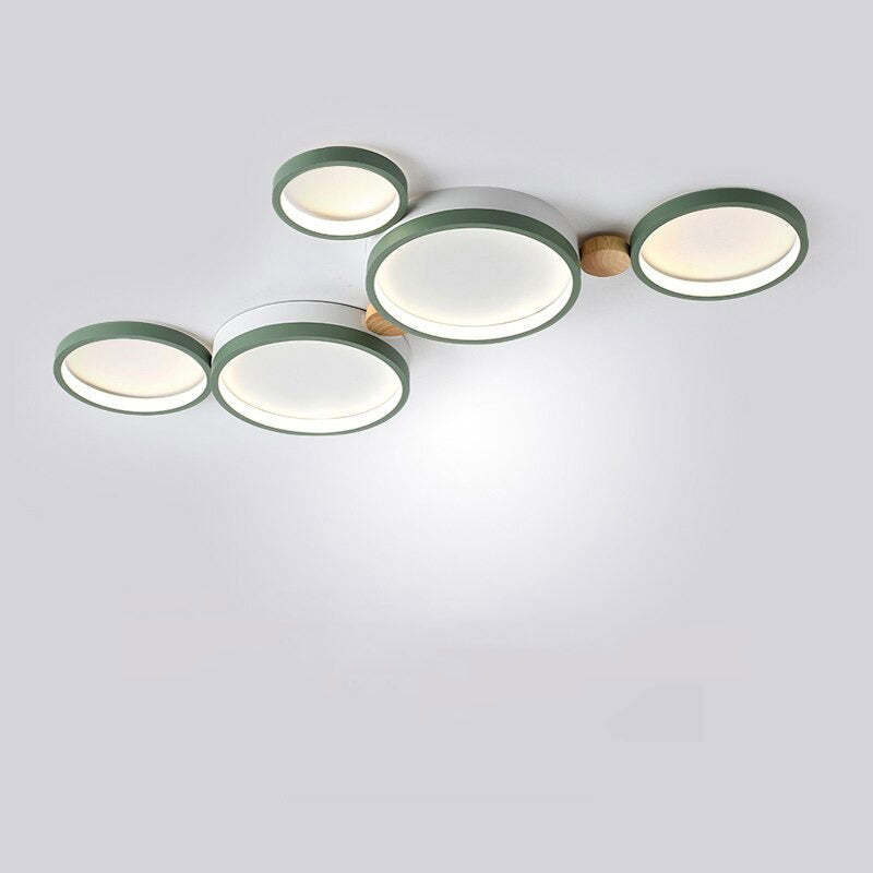 NovaLumen White Gray Metal Ceiling Light Modern Decor