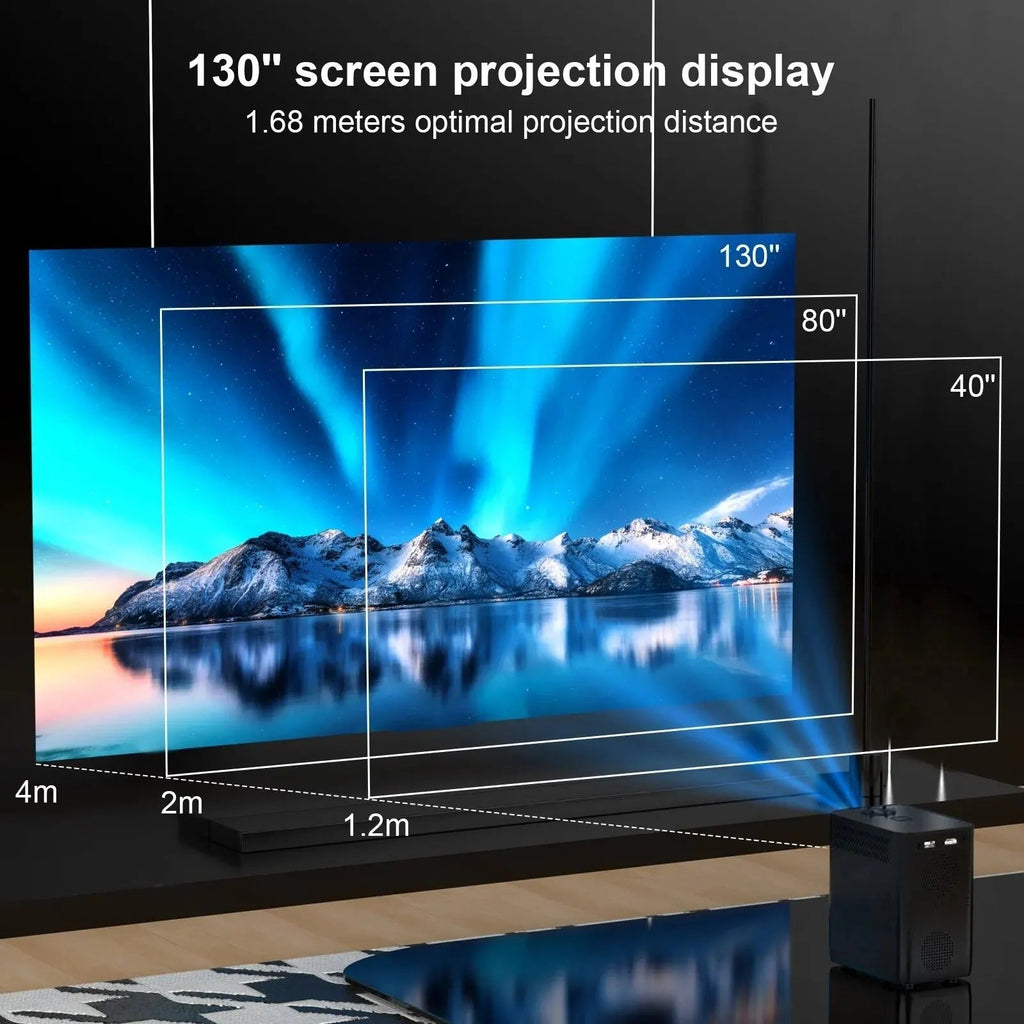 Android 4K WiFi Taşınabilir Projektör Ev Sineması İçin